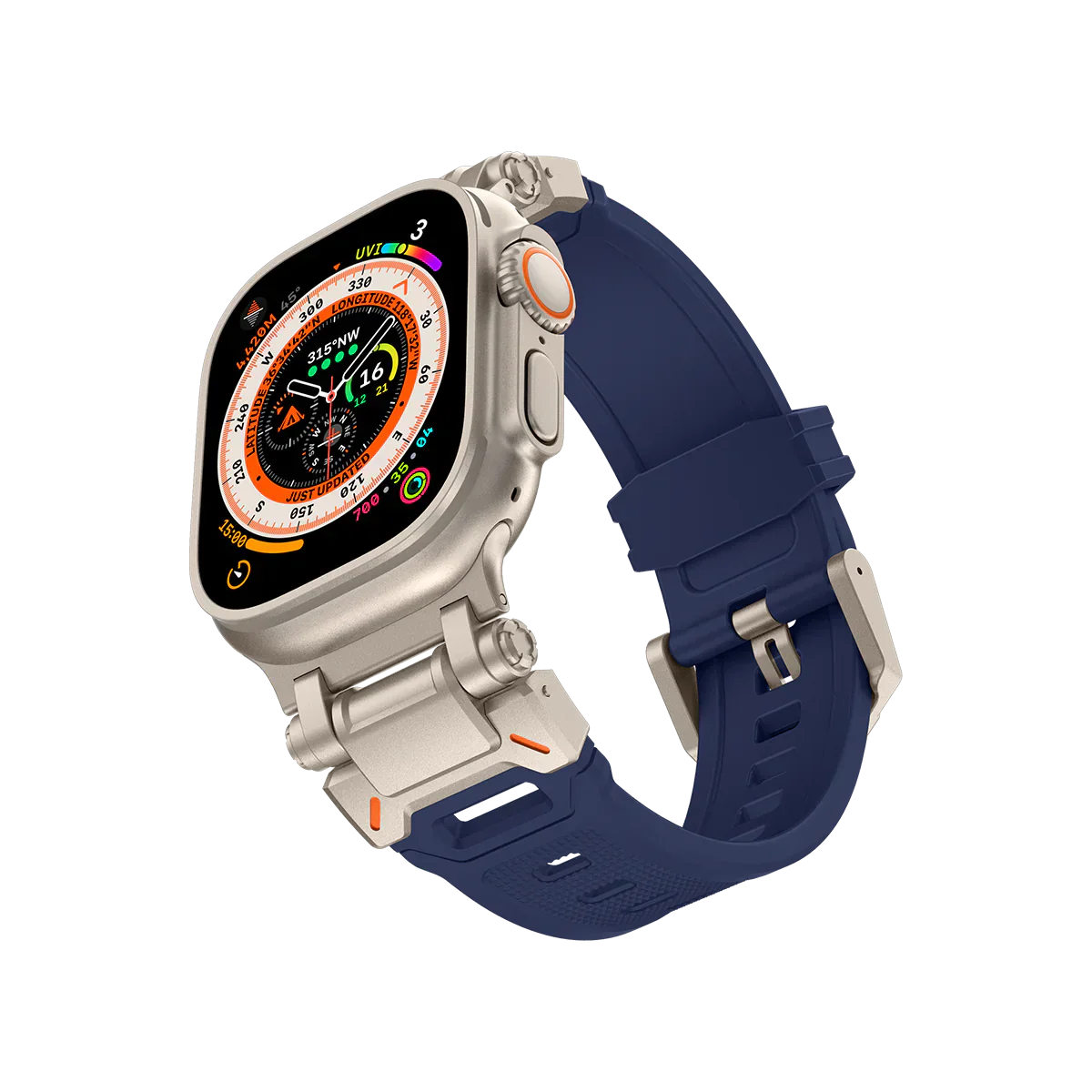 Meron Titanium-Head Silicone Band for Apple Watch | Lersk