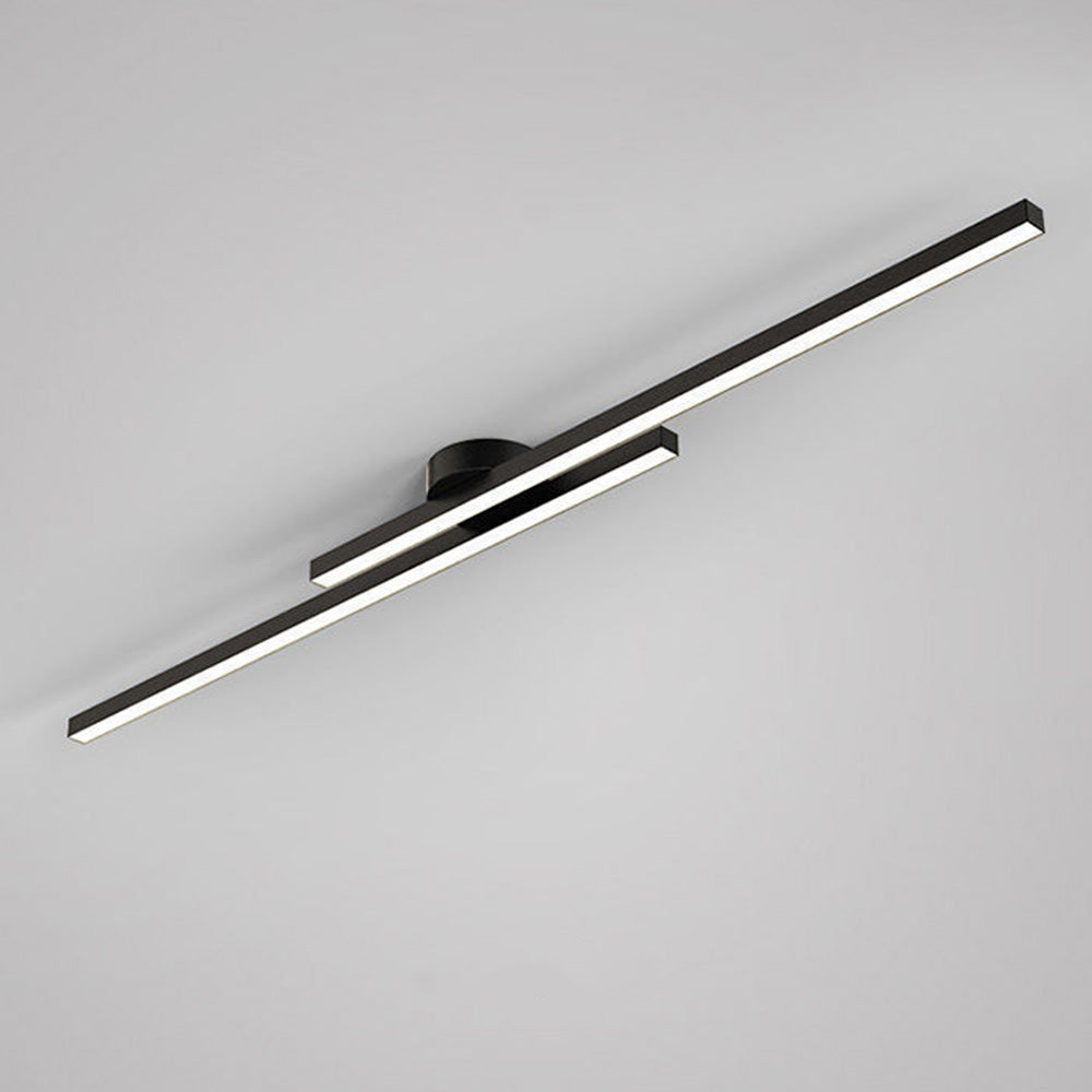 LumenVale Minimalistyczna aluminiowa lampa sufitowa LED półplafon do salonu | Lersk