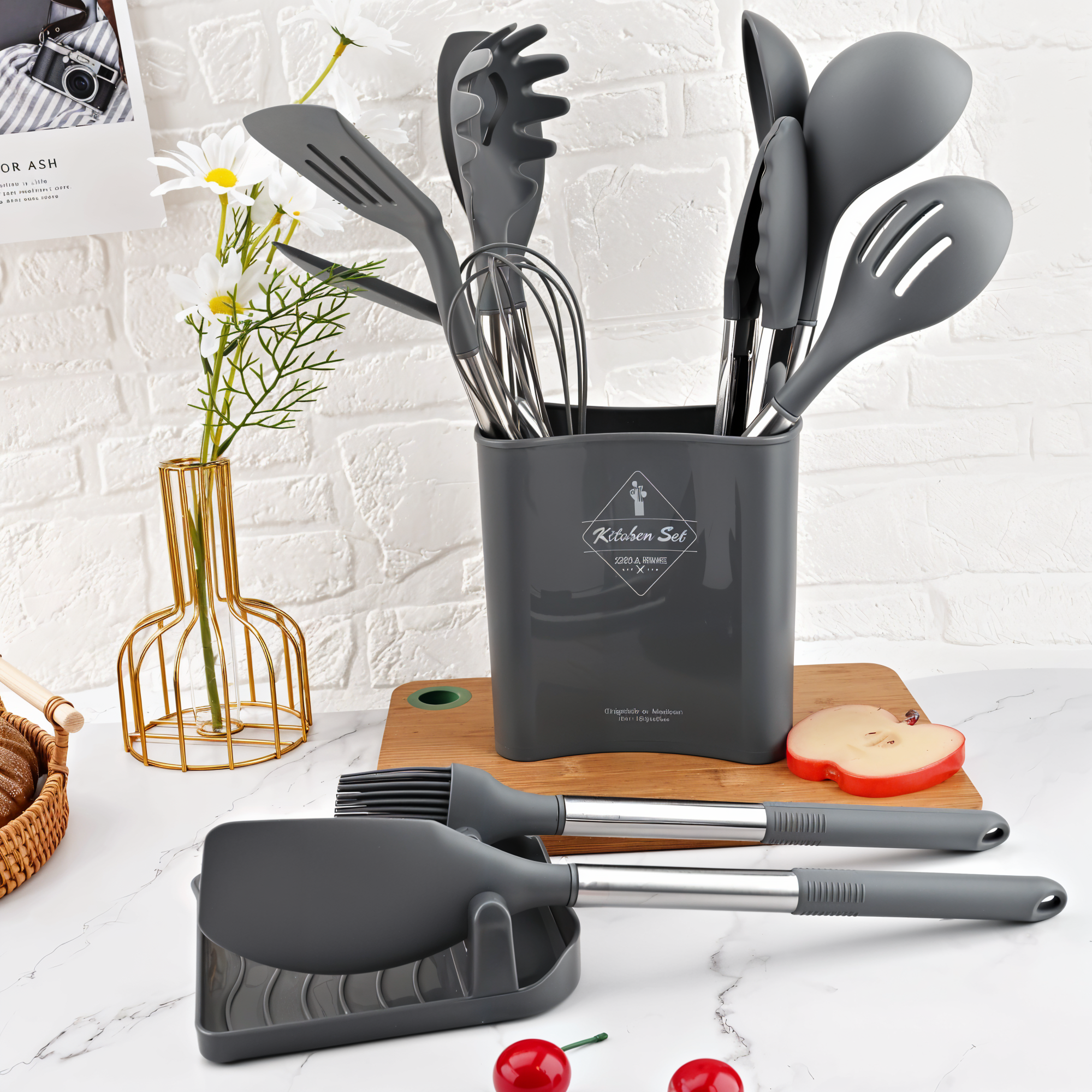 12-Piece Silicone Kitchen Utensil Set – Culinara Pro | Lersk