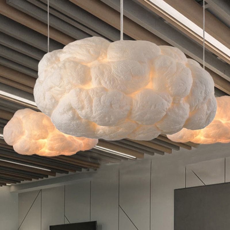 AstraLumen Cloud LED Pendant Light in White PVC Cotton | Lersk