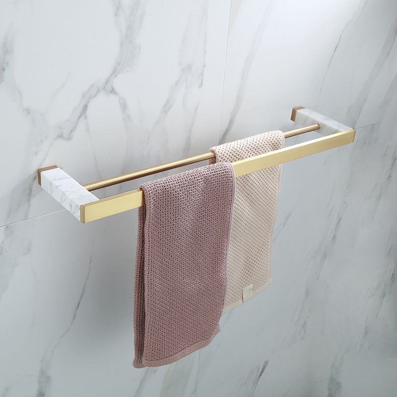 Polished Brass Bathroom Accessory Set Featuring Marble Hardware For Coordinated Bath Decor | Lersk