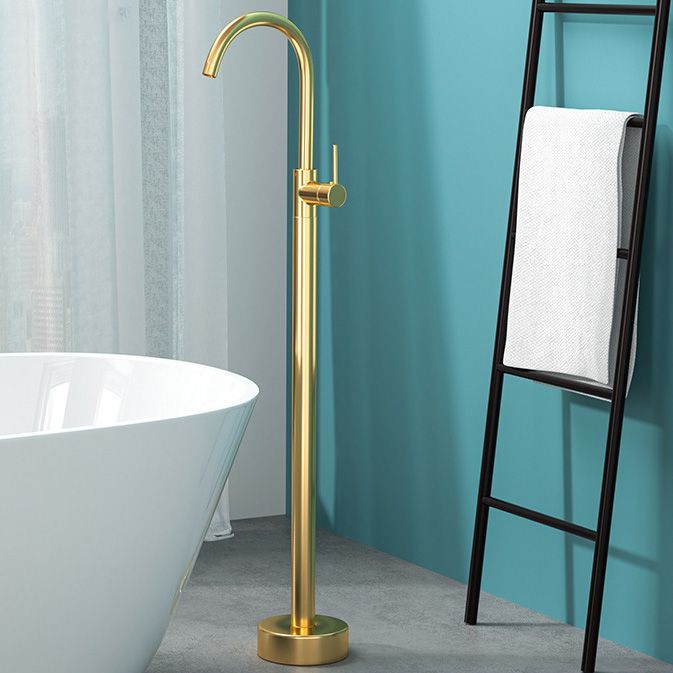 Modern Freestanding Copper Bathtub Faucet For Floor Mounted Installation Standalone Bath Faucet | Lersk