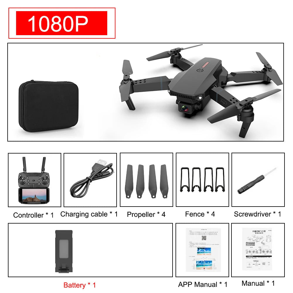 SkyNova foldbar quadcopter drone - Wi-Fi FPV, 4K HD-kamera, højdehold | Lersk