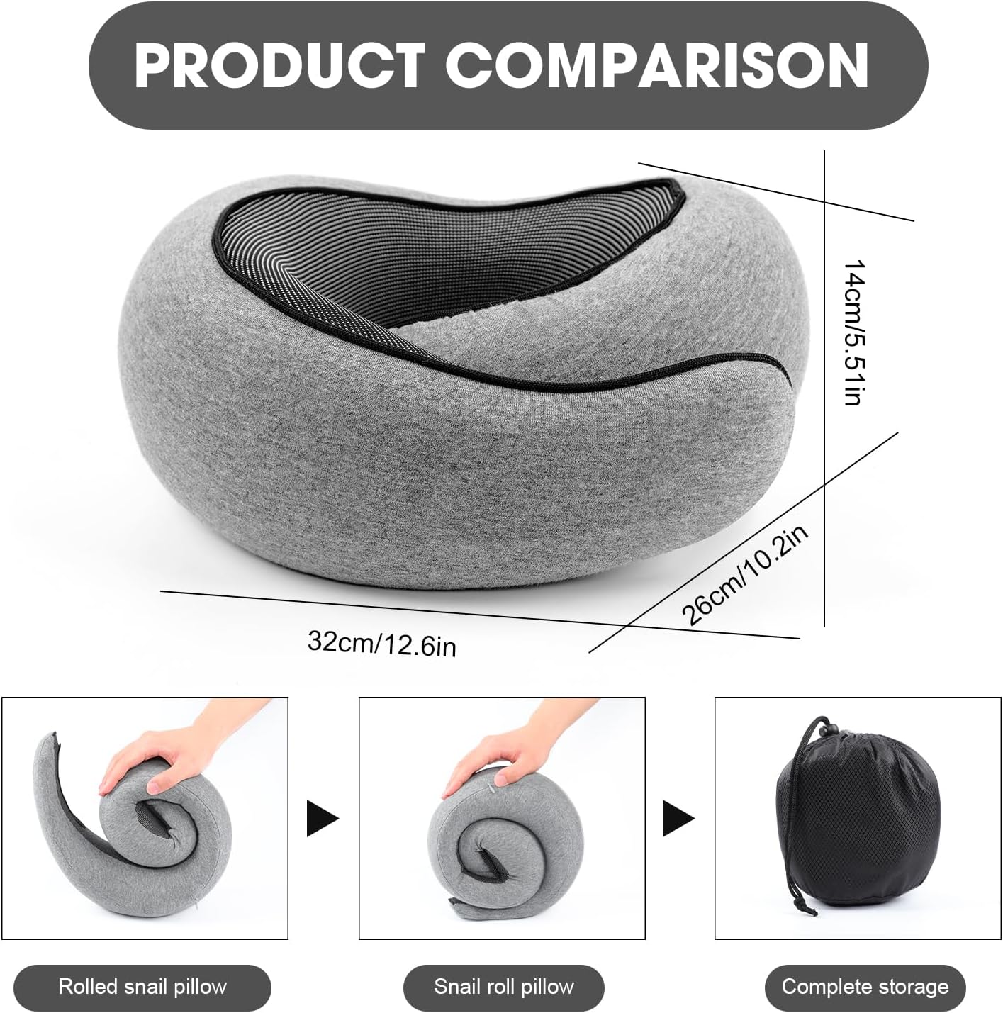 Memory Foam Neck Travel Pillow for Air Travelers with Ergonomic Support | Lersk