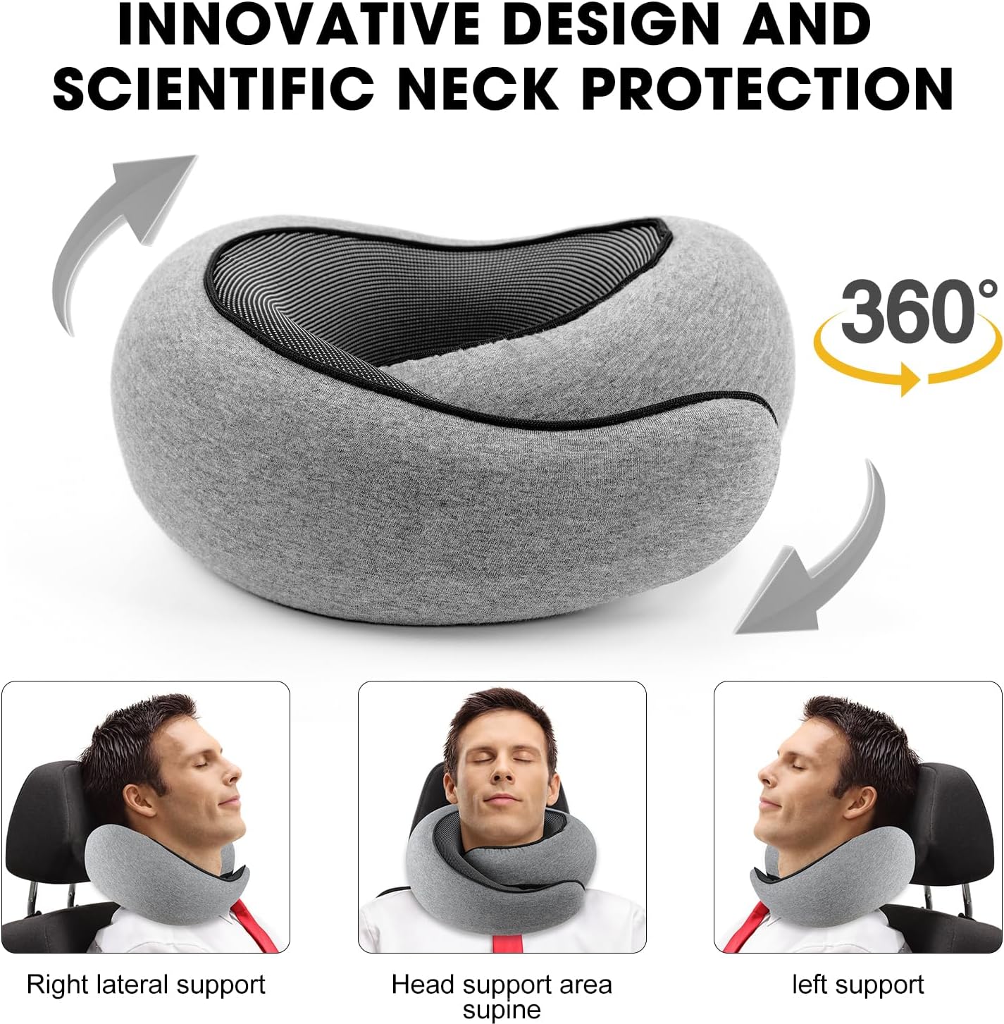 Memory Foam Neck Travel Pillow for Air Travelers with Ergonomic Support | Lersk