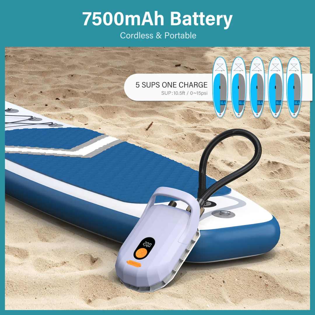 MarinaFlow 20PSI Rechargeable 7500mAh Electric SUP Pump | Lersk