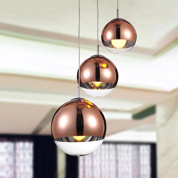 Berg Silver Half Glass Sphere Pendant Light For Modern Living | Lersk