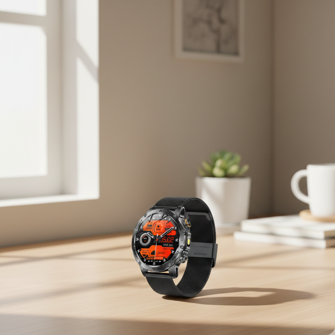Robuste Outdoor-Smartwatch mit wasserdichtem taktischem Design und langer Akkulaufzeit | Lersk
