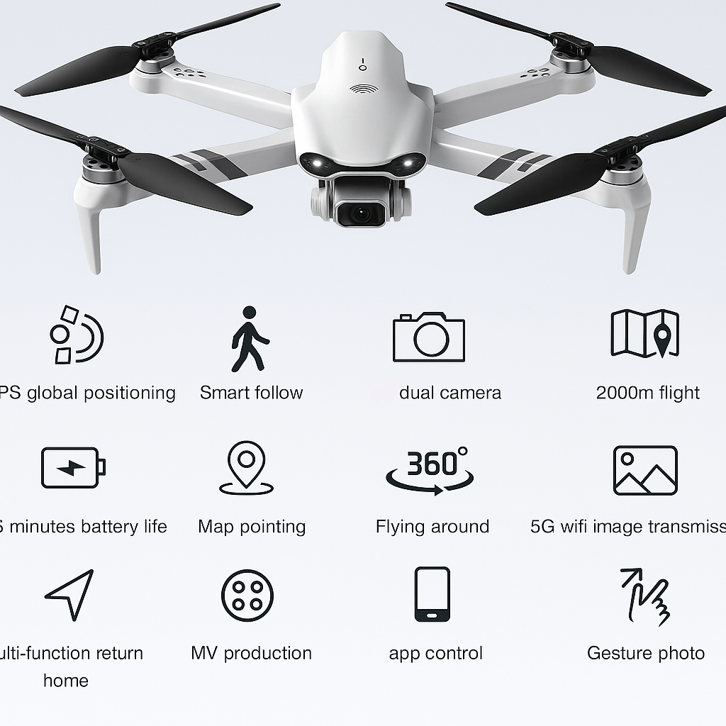 Aeronix 8K UHD Stabilized Drone With GPS And 1.5 Km Range | Lersk