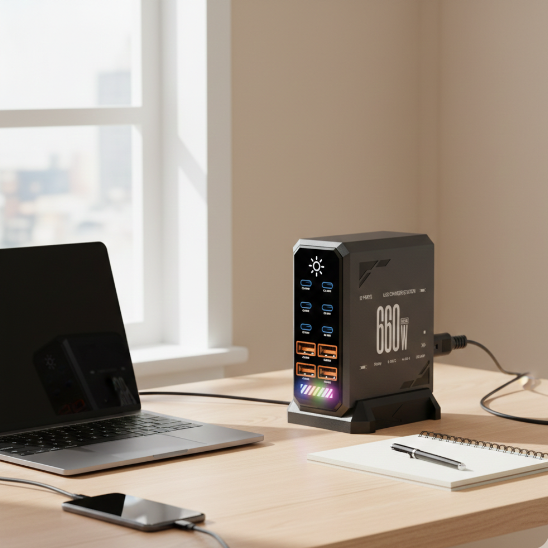 محطة شحن USB-C لأجهزة متعددة وأكثر | Lersk