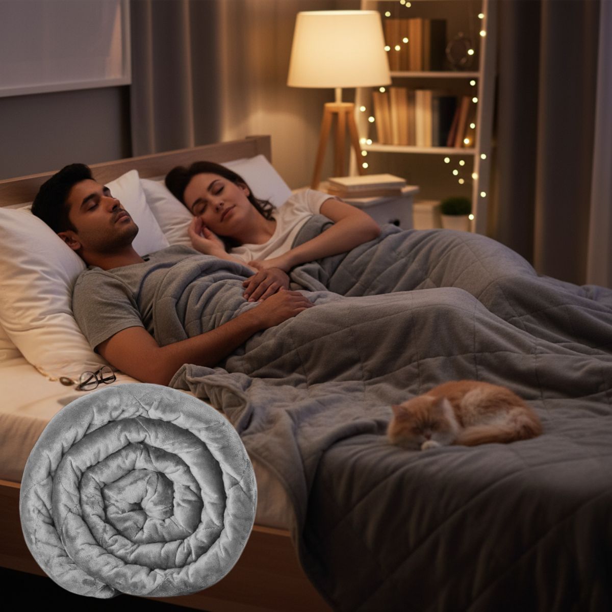 שמיכת משקל CalmNest עם חרוזי זכוכית 3-7 ק"ג למבוגרים וילדים | Lersk
