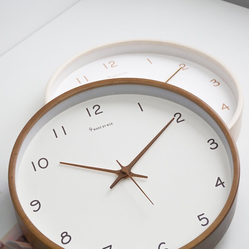 AuroraWood Analogue Wall Clock in Solid Wood for Home Decor | Lersk