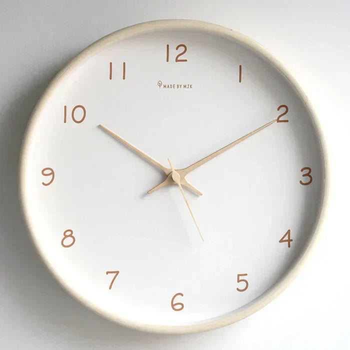 Luxwood Wall Clock Solid Wood Analog With Silent Movement