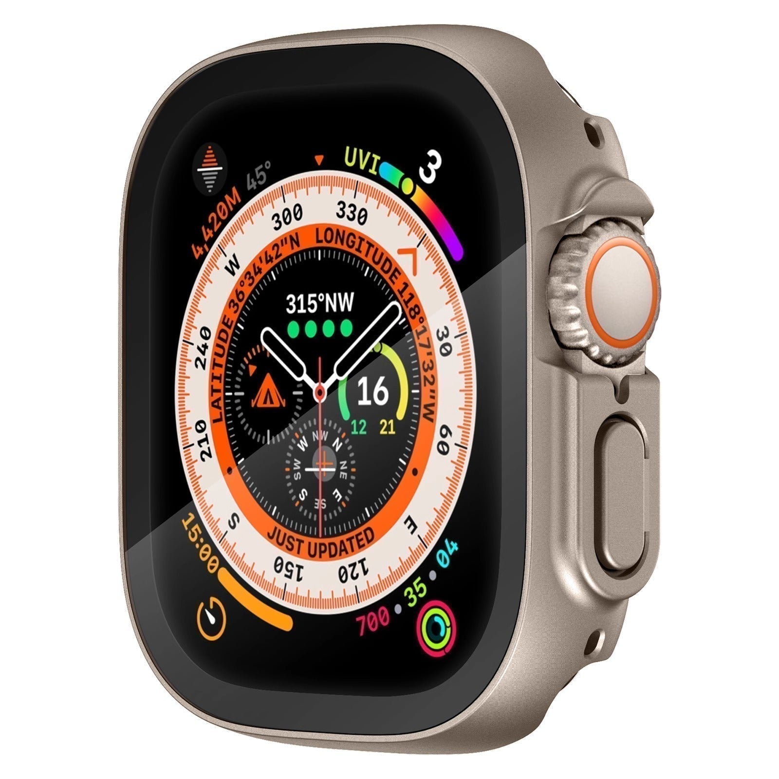 Pouzdro NovaGuard pro Apple Watch Ultra s průhledným tvrzeným sklem | Lersk