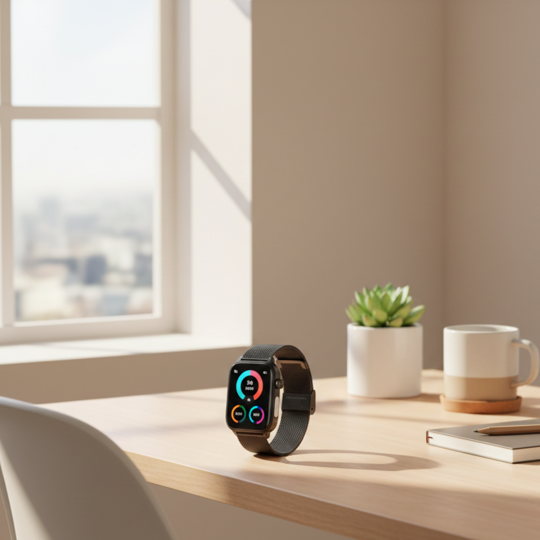 Smartwatch con display AMOLED e chiamate Bluetooth, impermeabile, per uso quotidiano | Lersk