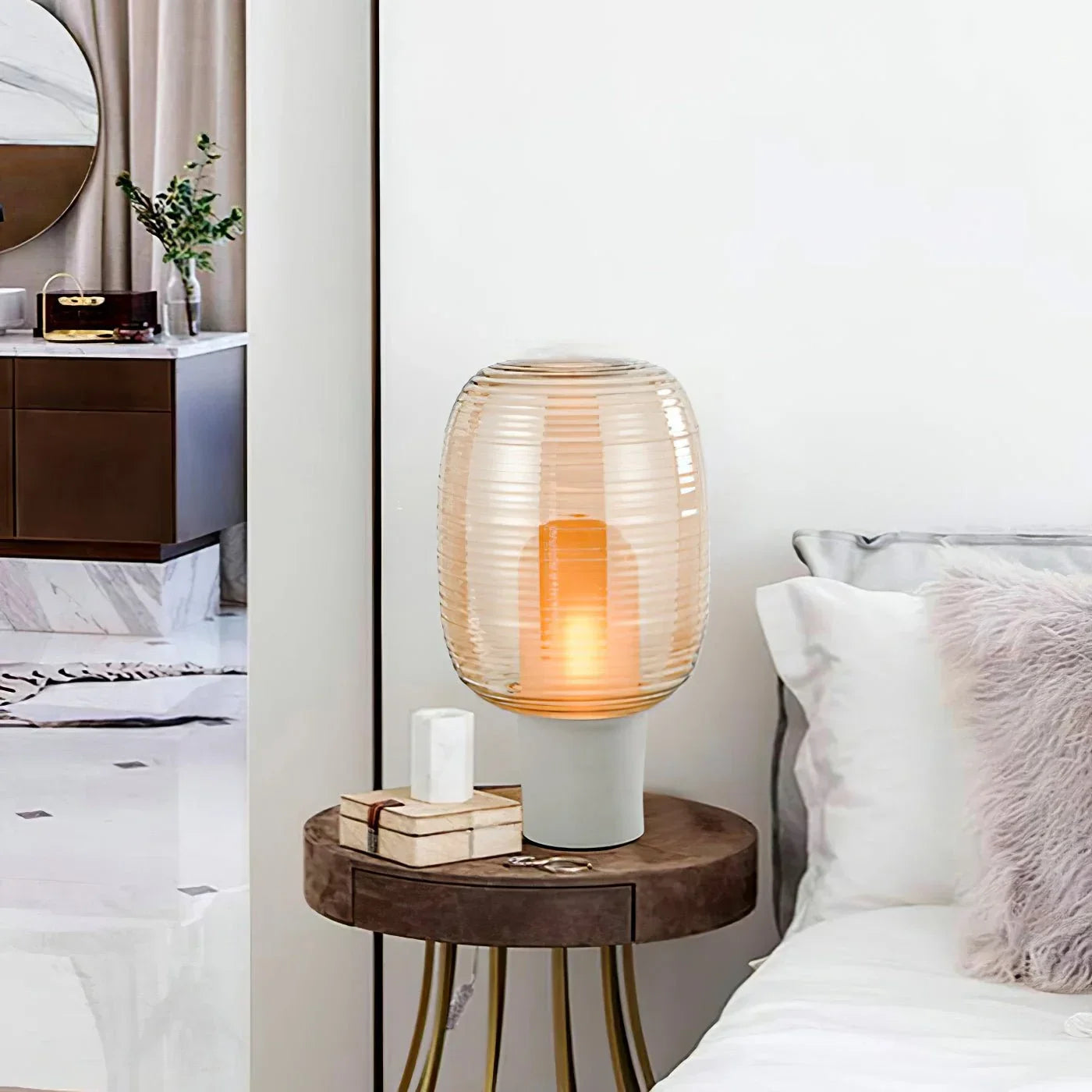 Decorative Glass Table Lamp For Contemporary Home Lighting | Lersk