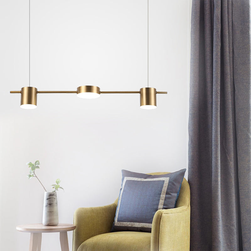 Sophie Drum Aluminium Pendelleuchte Schlanke Insel 3 Licht Zuhause | Lersk