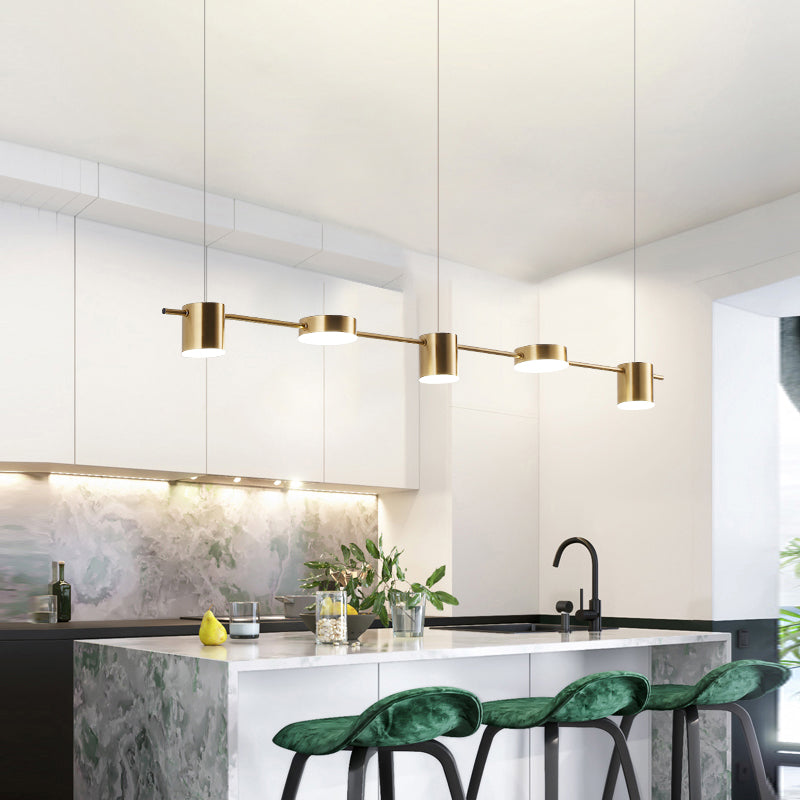 Sophie Drum Aluminium Pendelleuchte Schlanke Insel 3 Licht Zuhause | Lersk