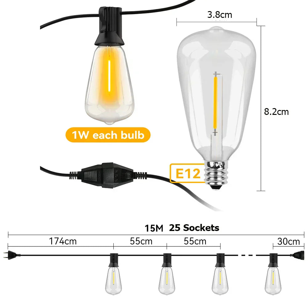 LumiRain Vandtætte LED Lyskæder til Udendørs Stemning og Fester | Lersk