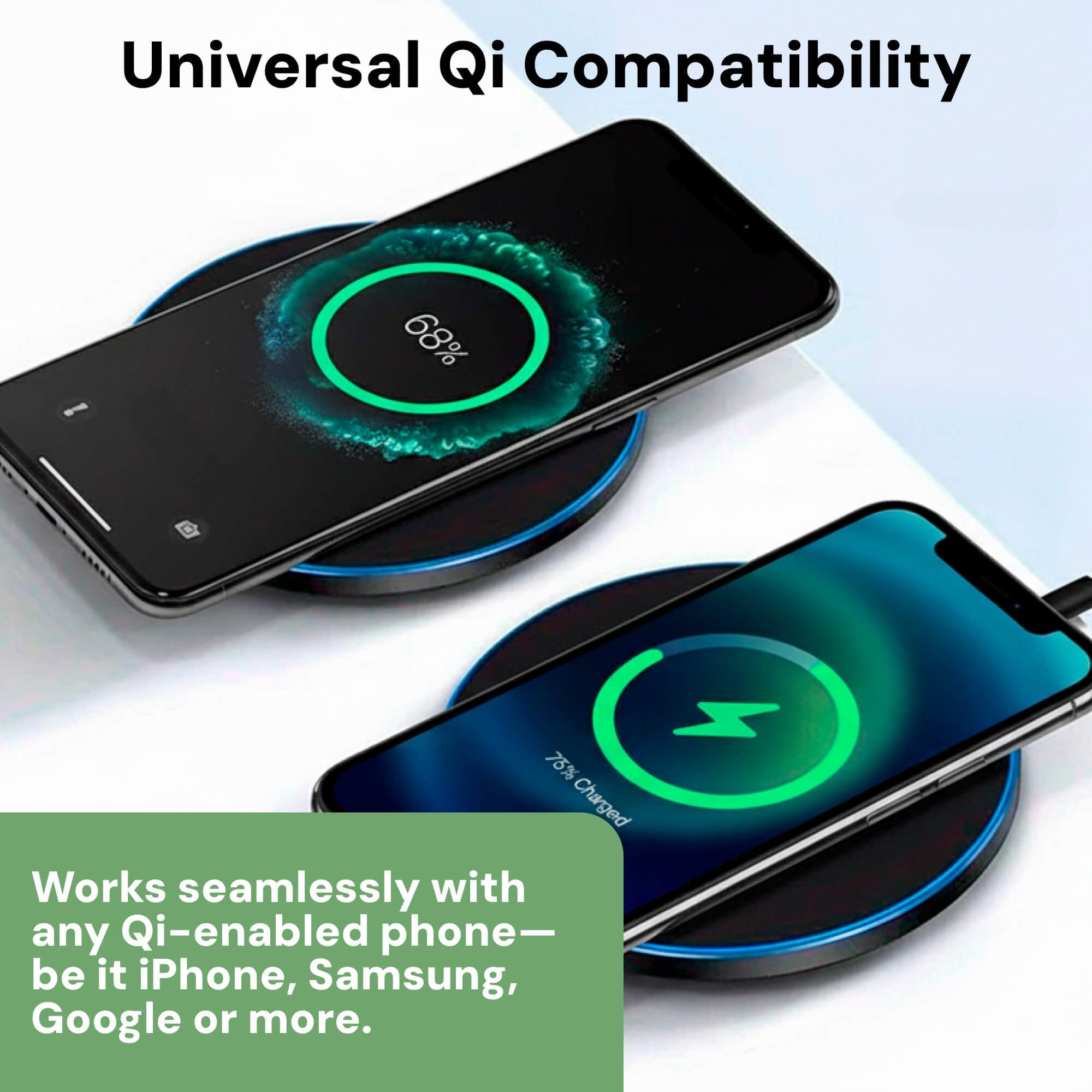 15W Wireless Charging Pad For iPhone & Android – Sleek Fast Charger Base For Home And Office, Apple & Samsung Compatible | Lersk