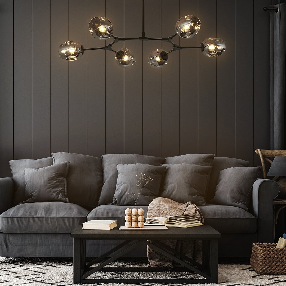 Závěsná skleněná lampa NovaRay nastavitelná LED teplé světlo | Lersk