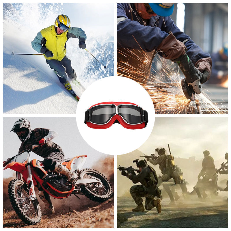 RoadRider Vintage Motorcycle Goggles With Interchangeable Lenses And Comfort Padding | Lersk