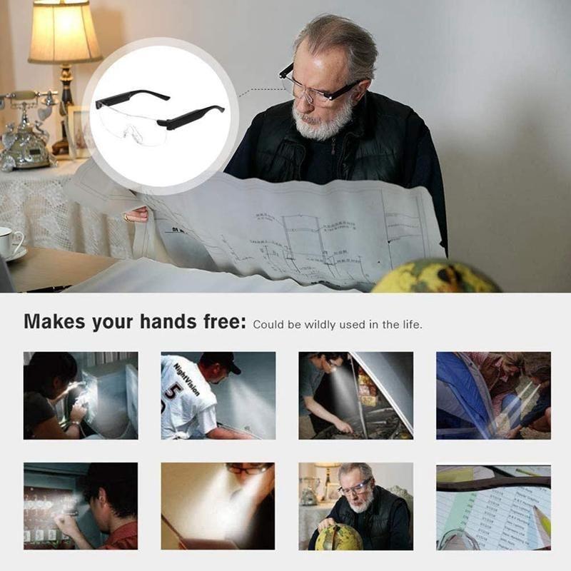 Eyeglasses With LED Light Magnifying Glasses For Reading And Fine Detail Work Everyday | Lersk