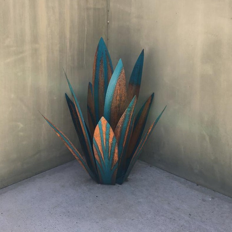 Ewige Agave Handgefertigte Rostfreie Metall-Gartenskulptur für Innen- und Außendekor | Lersk