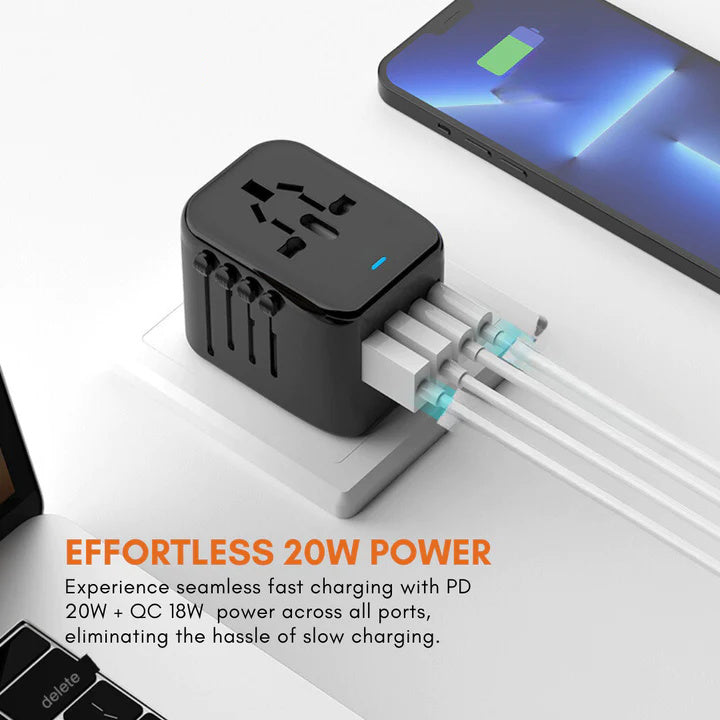 Global 100V To 220V Smart Travel Adapter Voltage Converter For Worldwide Travel Use | Lersk