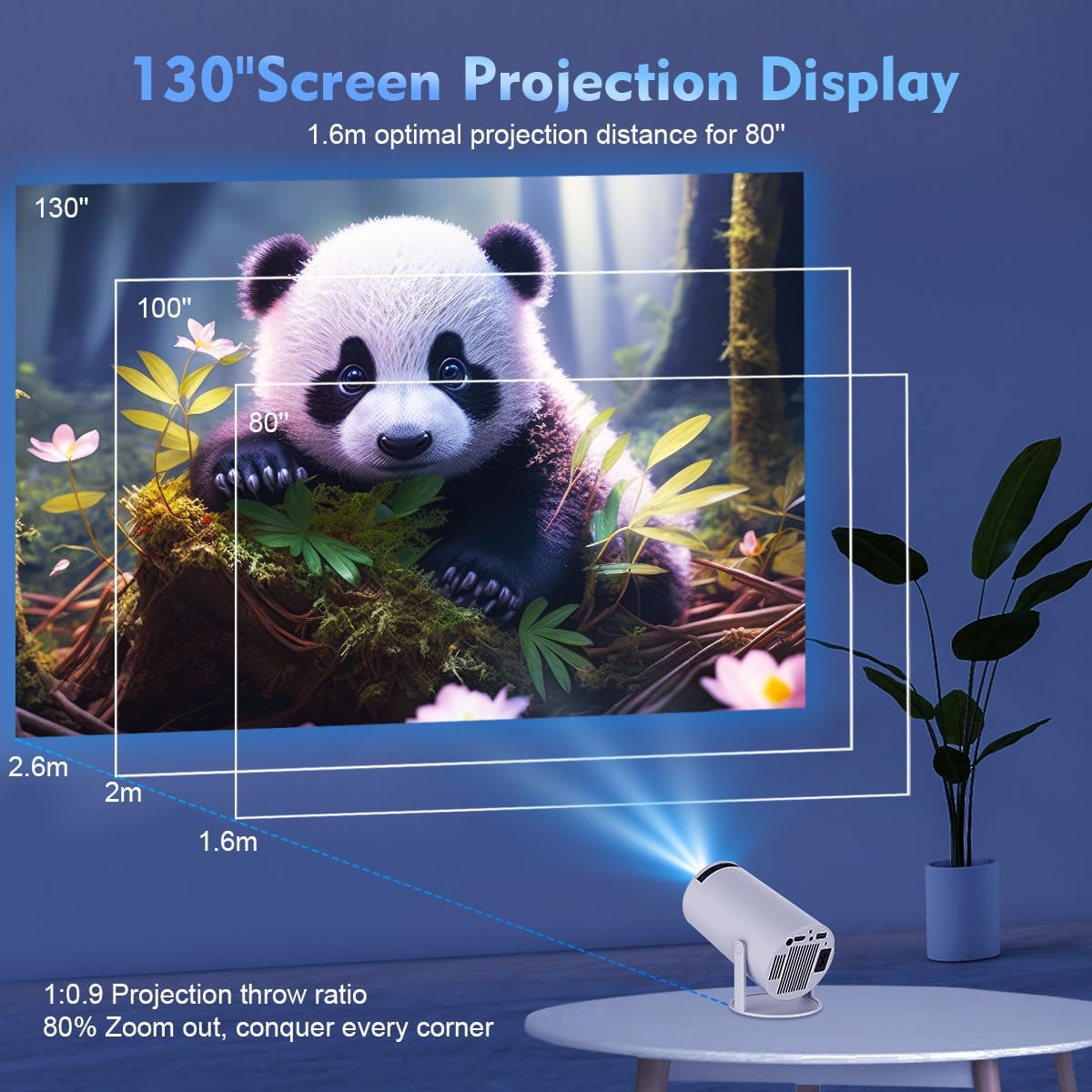 Projecteur Mini 4K Magcubic Portable Cinéma Maison Pour Amateurs de Films Nomades | Lersk