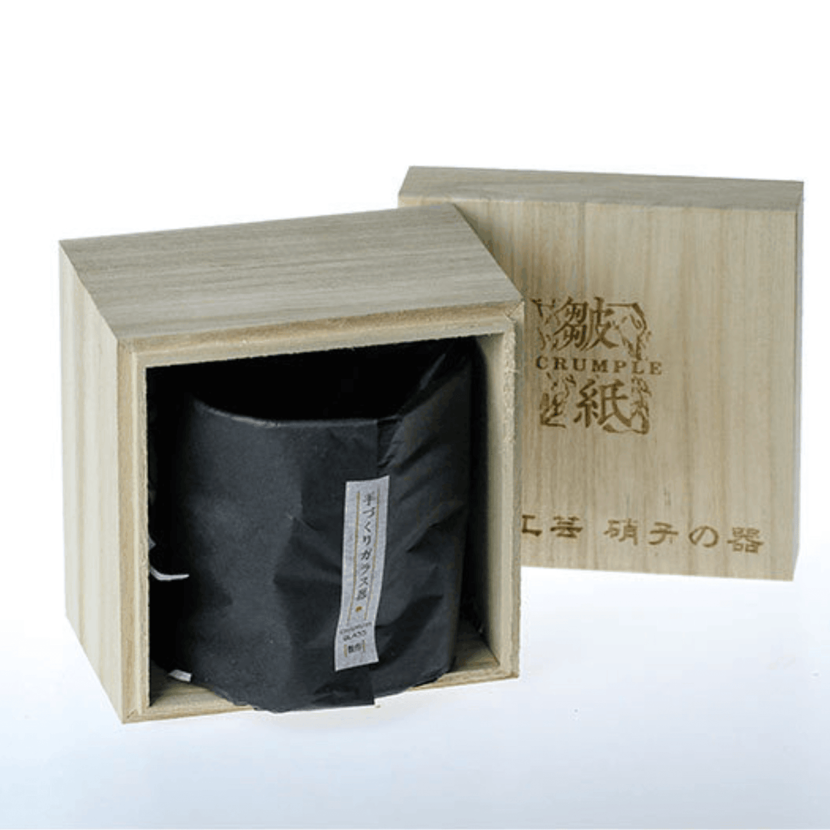Kairo Glassworks Edo Kiriko Crumple Whisky Glass Artisan