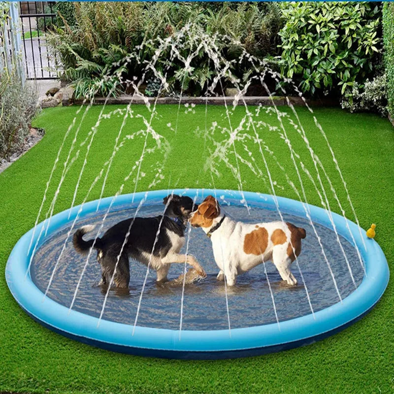 Pet Inflatable Water Sprinkler Pad Keeps Dogs Cool This Summer | Lersk