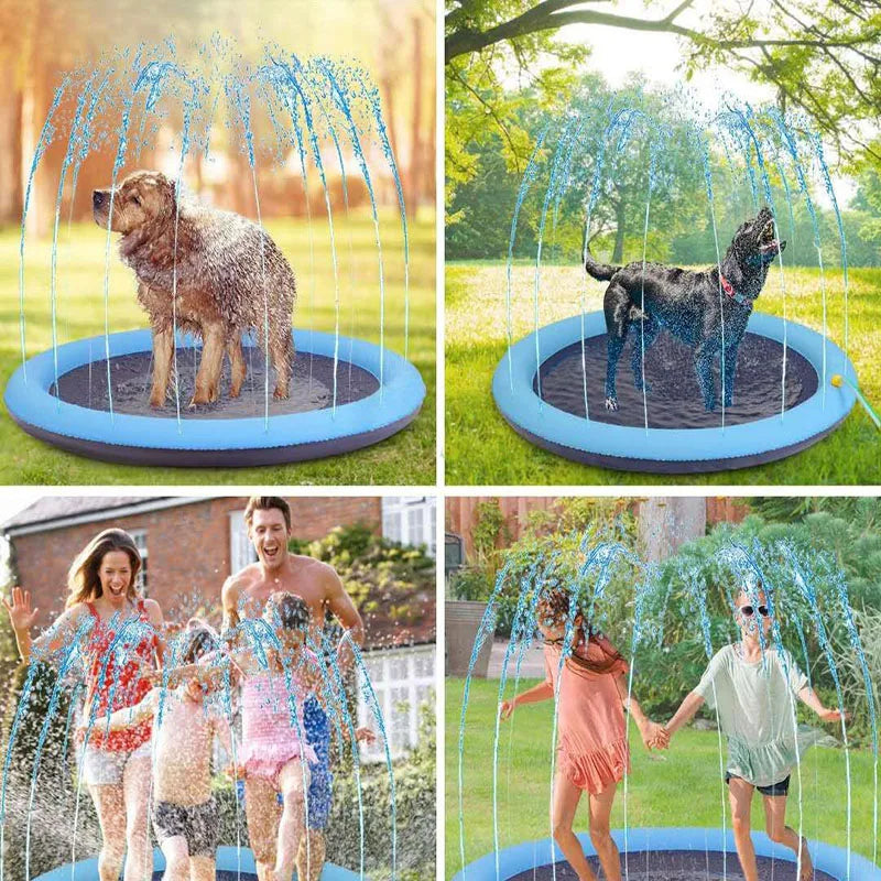 Pet Inflatable Water Sprinkler Pad Keeps Dogs Cool This Summer | Lersk