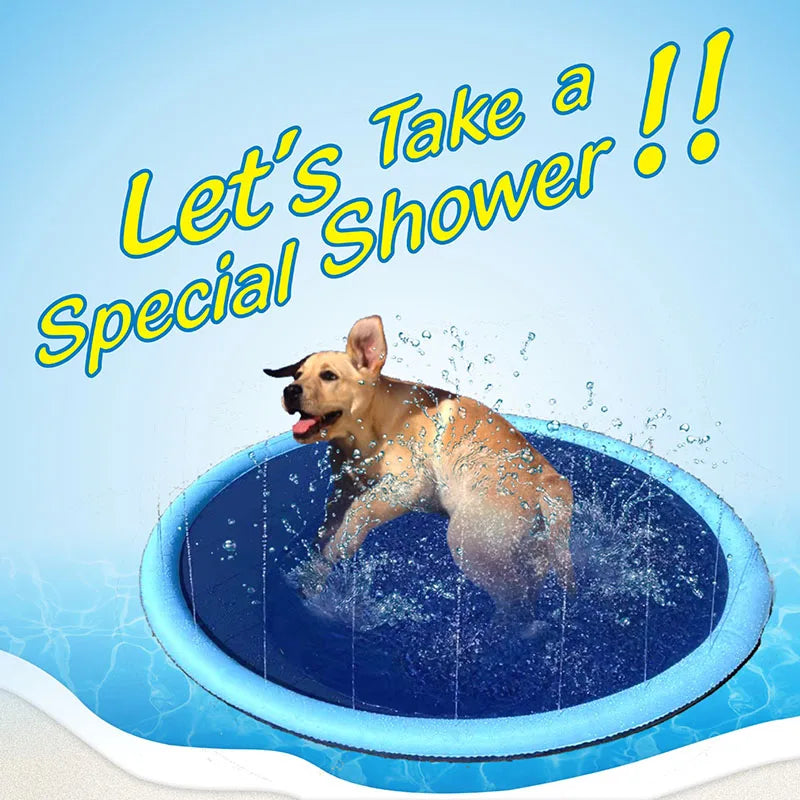 Pet Inflatable Water Sprinkler Pad Keeps Dogs Cool This Summer | Lersk