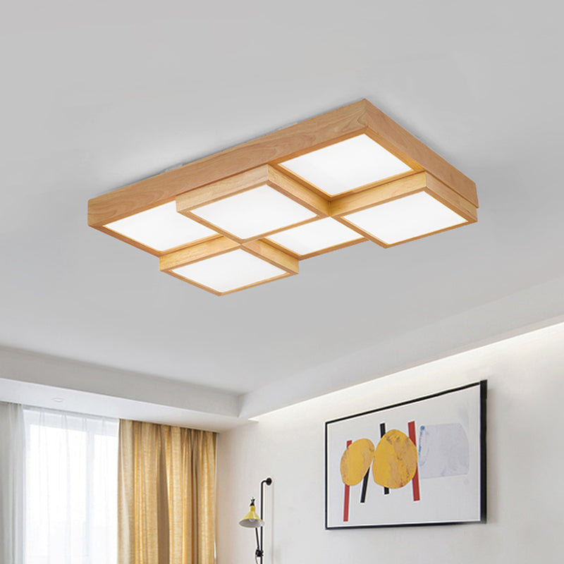 TimberLume Wood Ceiling Lamp - Elegant Multi-Light Fixture | Lersk