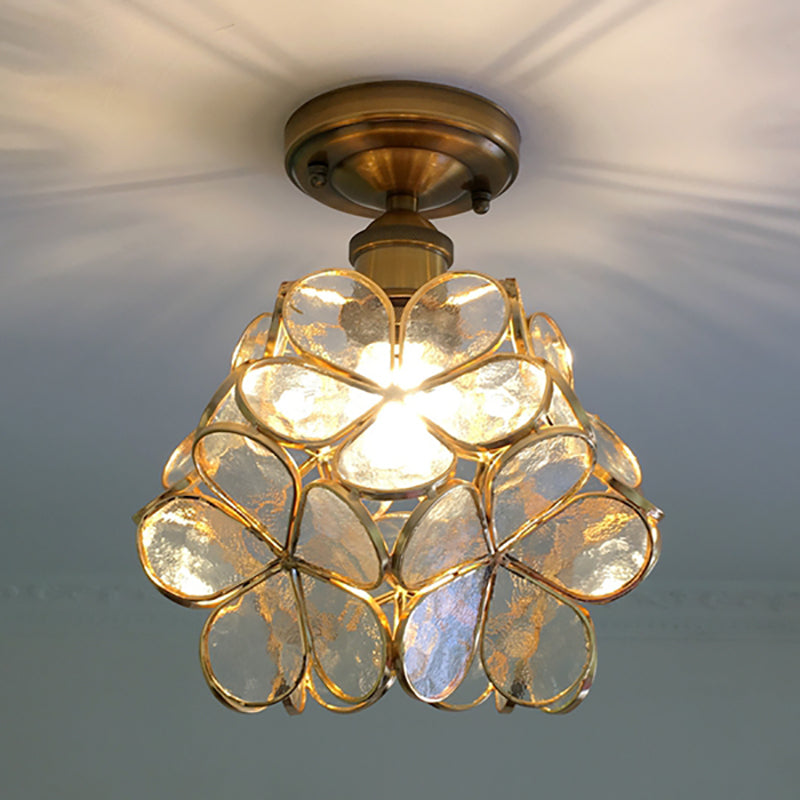 Luminária de Teto em Vidro Floral FloraLume com Motivos Florais | Lersk