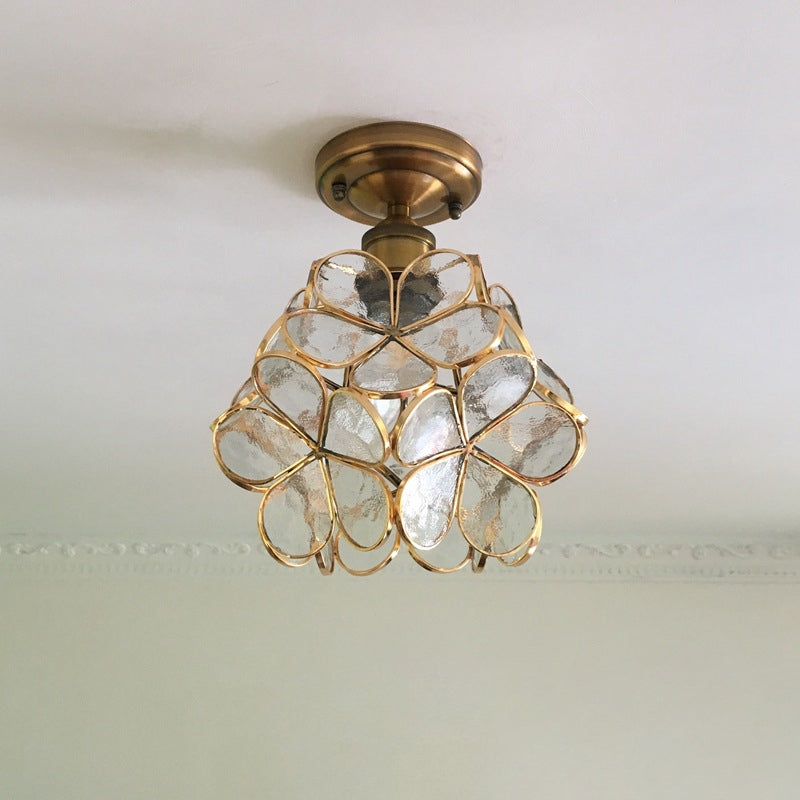 Luminária de Teto em Vidro Floral FloraLume com Motivos Florais | Lersk