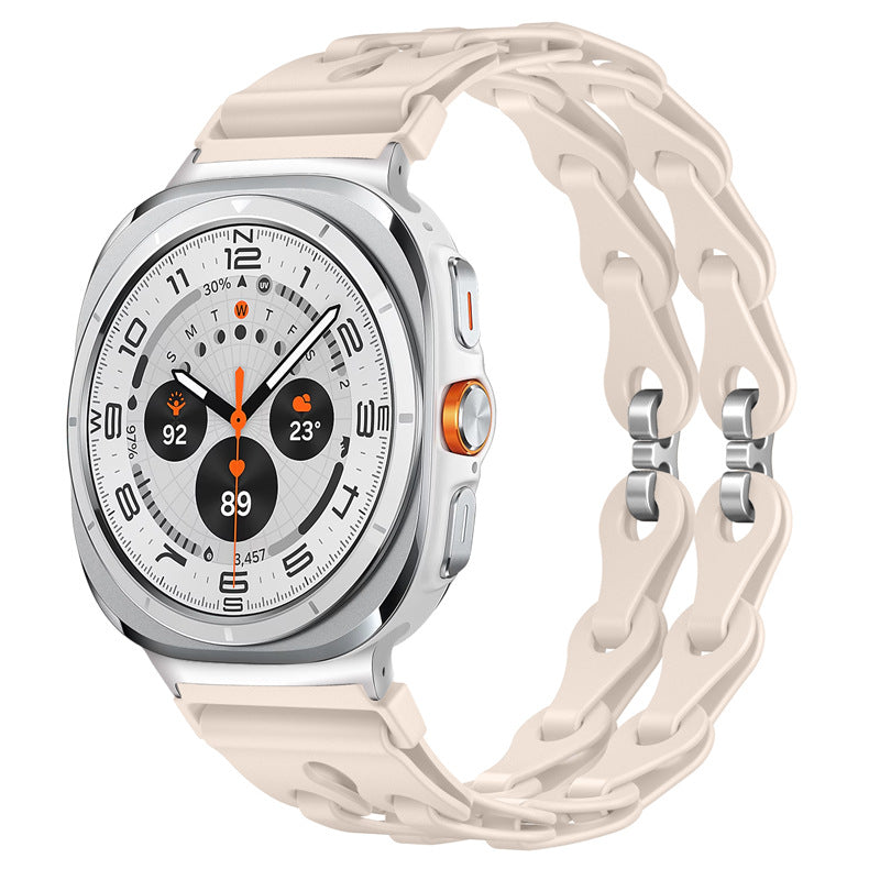 Aventa Sport -silikoniranneke yhteensopiva Samsung Galaxy Watch Ultra 47 mm:n kanssa | Lersk