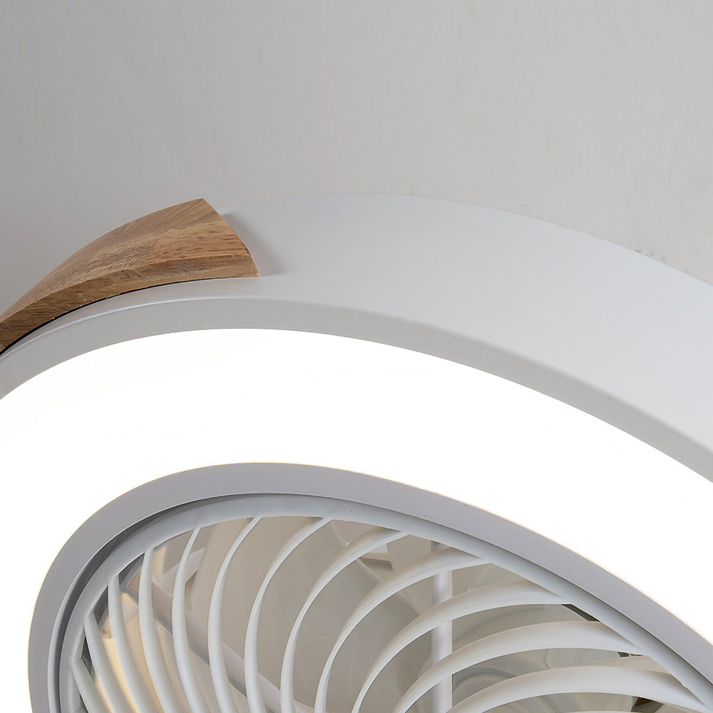 Ventilateur de plafond Boreal Timber avec lumière LED économique et pales en bois | Lersk