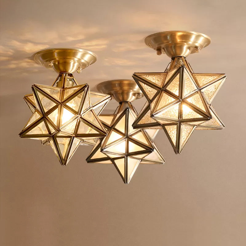 LumaNova Traditionel Loftlampe i Messing med Klart Glas | Lersk