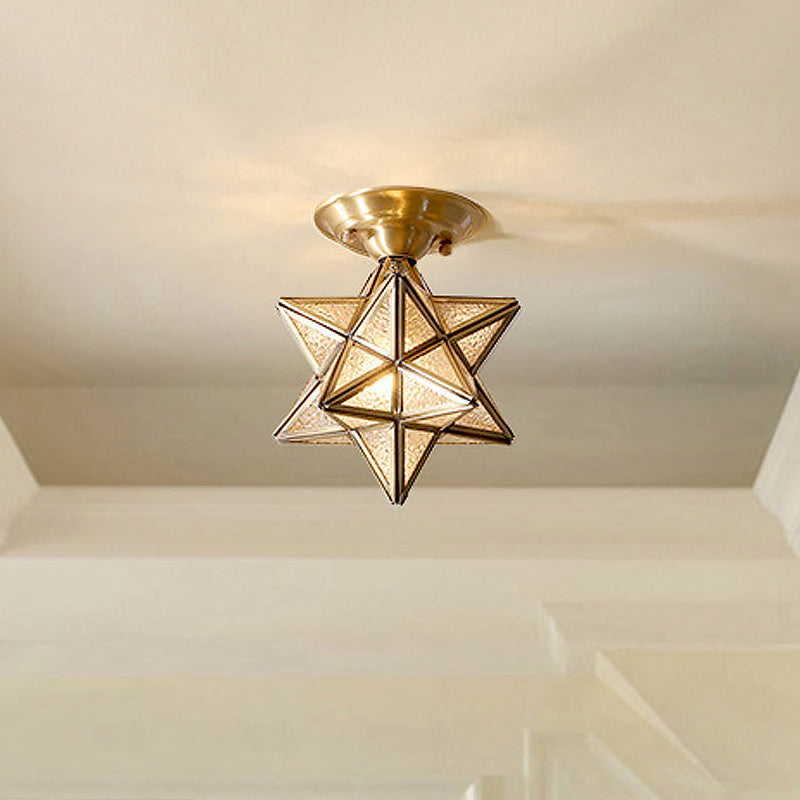 LumaNova Traditionel Loftlampe i Messing med Klart Glas | Lersk