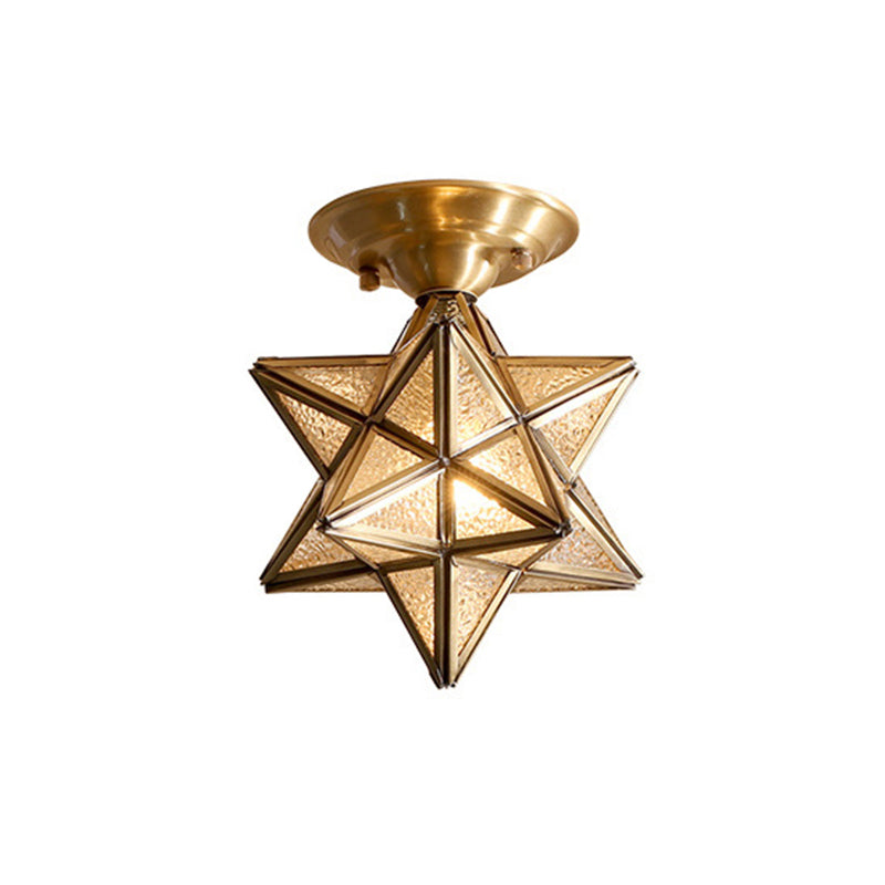 LumaNova Traditionel Loftlampe i Messing med Klart Glas | Lersk