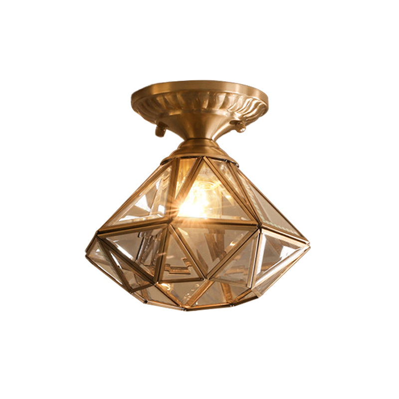 LumaNova Traditionel Loftlampe i Messing med Klart Glas | Lersk