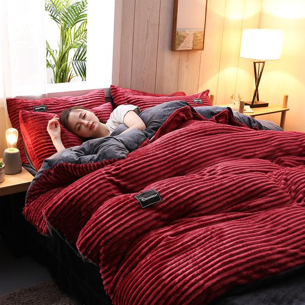 Set di biancheria da letto in velluto di ciniglia spesso per comfort e calore accoglienti in ogni stagione | Lersk