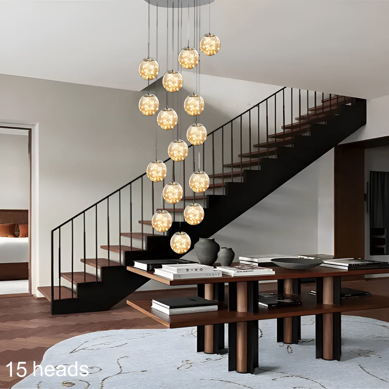 Lustr AstraLumen Glass Orb na schodiště | Lersk