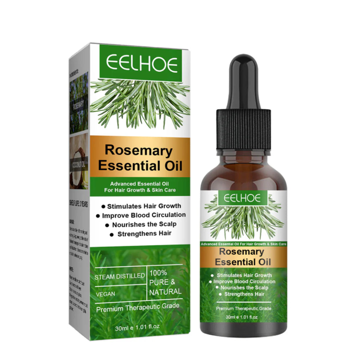 Olio di Rosmarino per la Crescita dei Capelli Rinfresca il Cuoio Capelluto e Allevia il Prurito e la Secchezza | Lersk