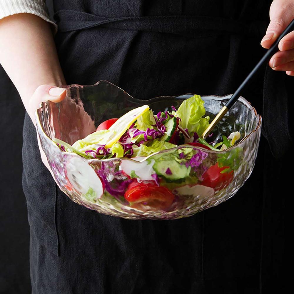 LumaGlass Trio Salad Bowls Set For Elegant Entertaining | Lersk