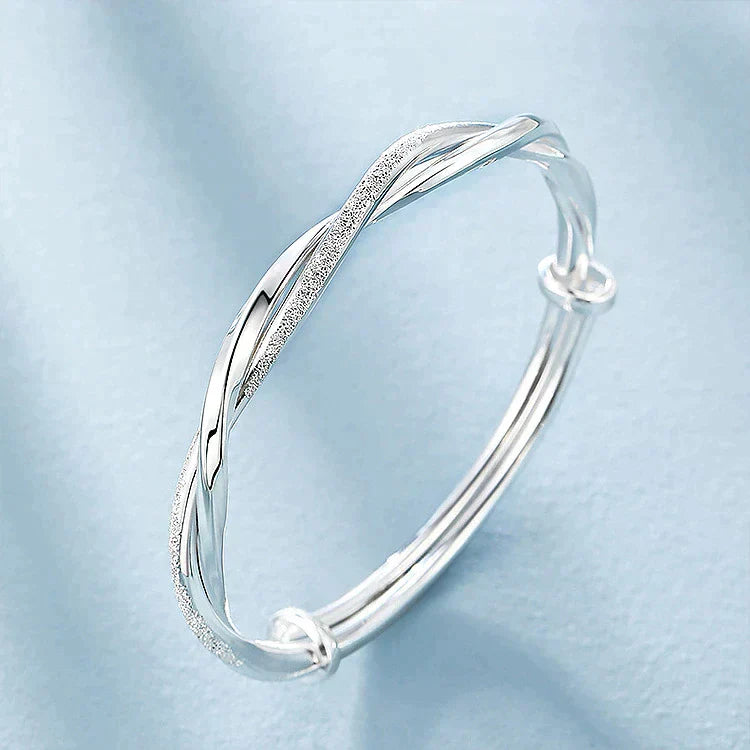 Elegantes gedrehtes Silberarmband | Lersk