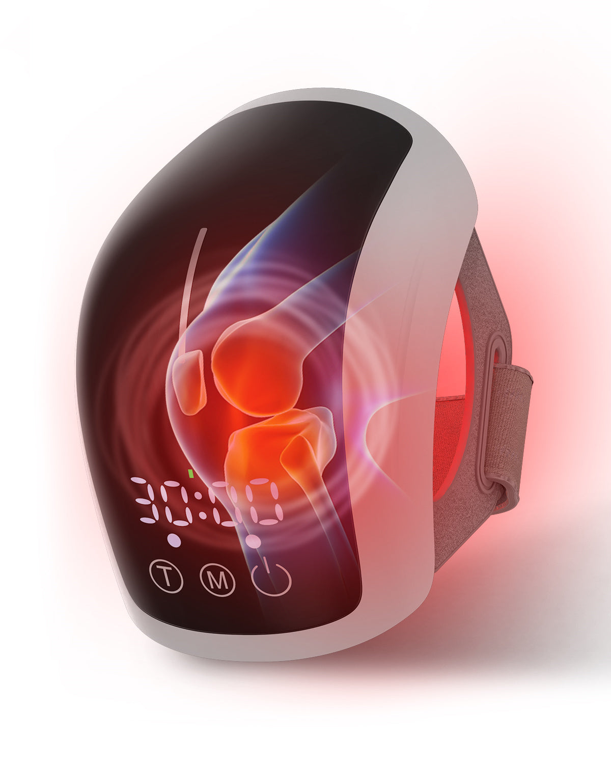 Appareil de massage par luminothérapie triple longueur d'onde pour genoux avec 630 nm, 660 nm et 880 nm pour le confort articulaire | Lersk