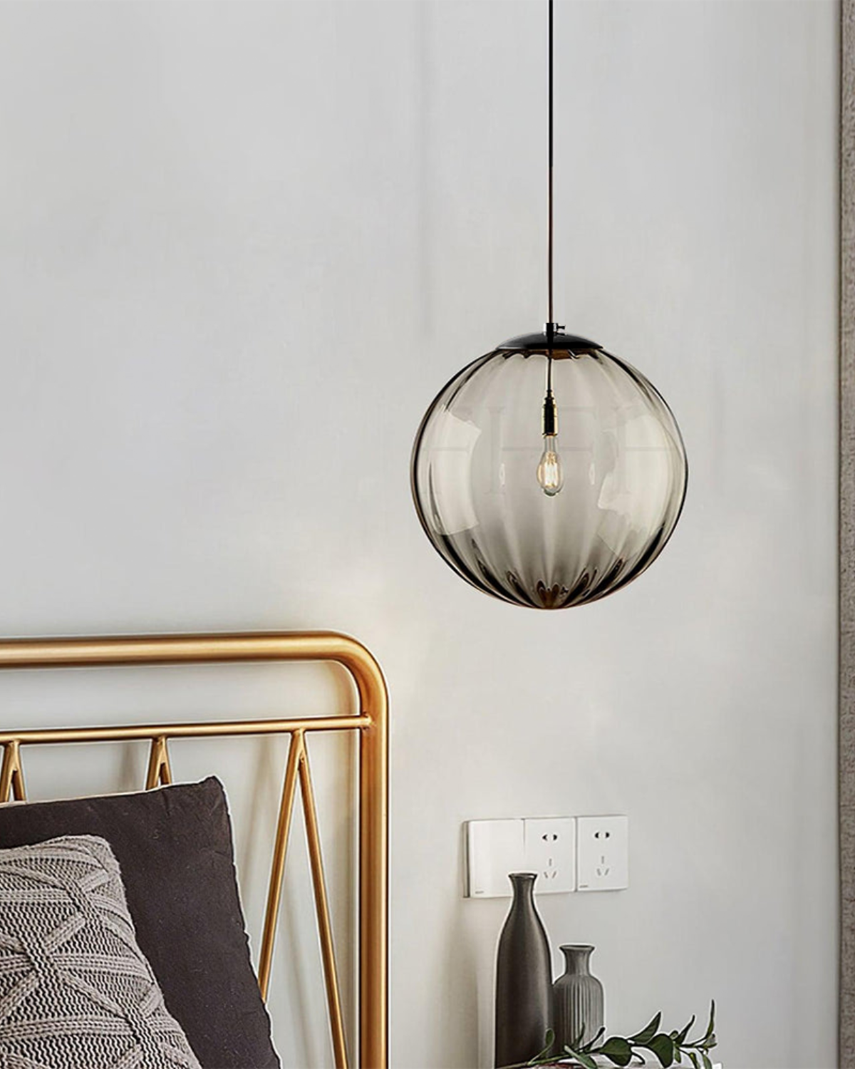 VeraLux Amber Glass Pendant Ceiling Light Vintage Warmth | Lersk